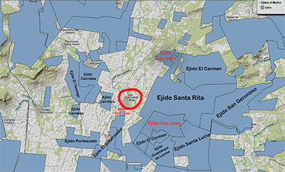 Mapa de ejidos